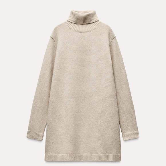 Zara Short Plain Knit Dress. Size Small - Picture 2 of 3